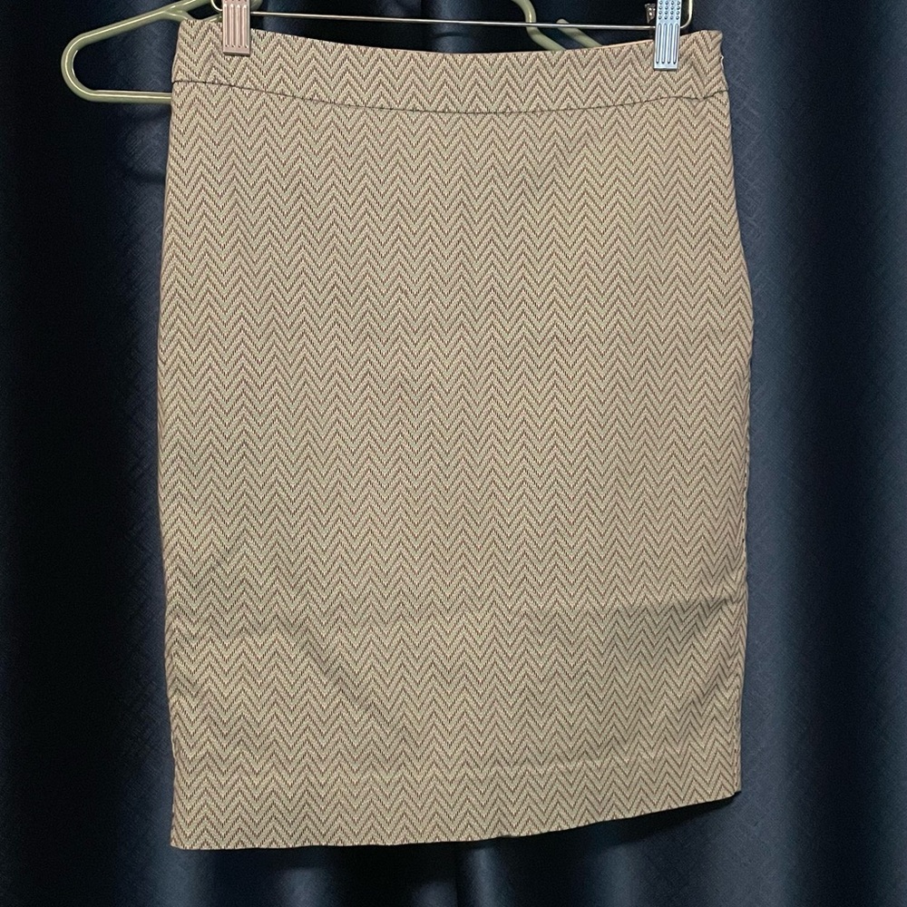 The Limited light blue, black, and white Chevron Pencil Skirt